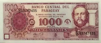 Paraguay 1,000 Guaranies, 2002 P-221 obverse