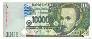 Paraguay 100.000 Guaranies, 1998 image
