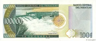 Paraguay 100.000 Guaranies, 1998 reverse