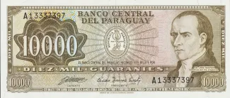 Paraguay 10.000 Guaranies, 1963 image