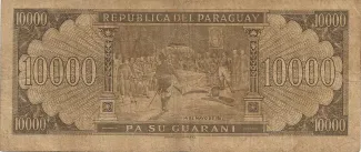 Paraguay 10.000 Guaranies, 1998-2003 reverse