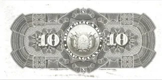 Paraguay 10 Pesos, 1899 reverse