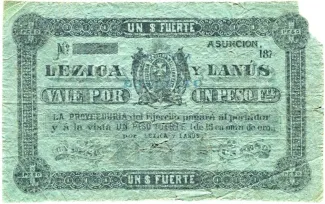 Paraguay 1 Peso, 1870 obverse