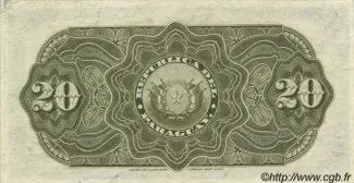 Paraguay 20 Pesos, 1907 reverse