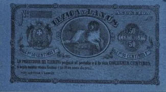 Paraguay 50 Centimos, 1870 obverse