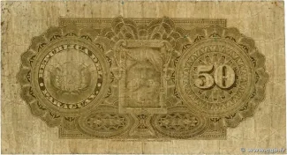 Paraguay 50 Pesos, 1923 reverse