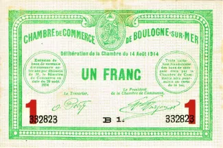 Pas-de-Calais, Department of 1 Franc, 1914 obverse