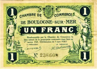 Pas-de-Calais, Department of 1 Franc, 1920 obverse