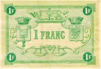 Pas-de-Calais, Department of 1 Franc, 1920 reverse