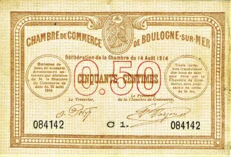 Pas-de-Calais, Department of 50 Centimes, 1914 obverse