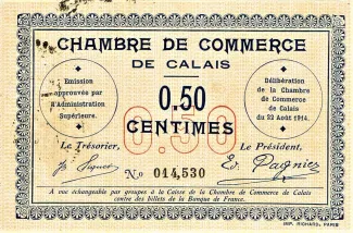 Pas-de-Calais, Department of 50 Centimes, 1914 image