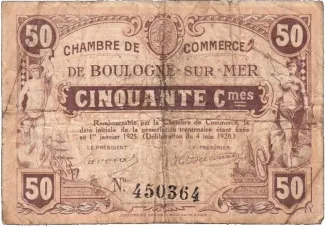 Pas-de-Calais, Department of 50 Centimes, 1920 obverse