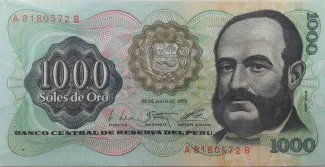 Peru 1.000 Soles de Oro, 1976 obverse