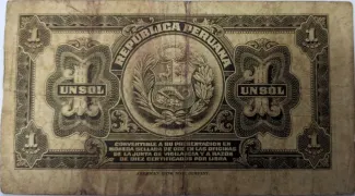 Peru 1 Sol, 1917 reverse