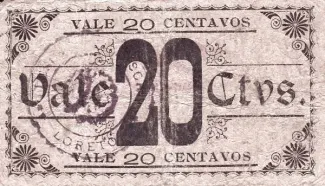 Peru 20 Centavos, 1921 reverse