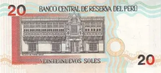 Peru 20 Nuevos Soles, 1994-1995 reverse