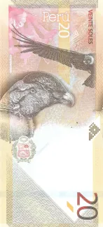 Peru 20 Soles, 2019-2022 reverse