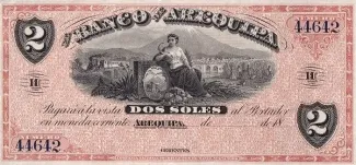 Peru 2 Soles, 1871-1872 obverse