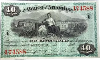 Peru 40 Centavos, 1874 obverse