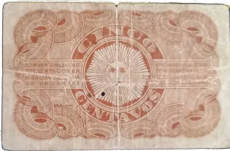 Peru 5 Centavos, 1917 reverse