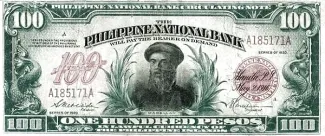 Philippine notgeld 100 Pesos, 1920 obverse