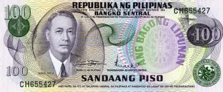 Philippine notgeld 100 Piso, 1978-1985 obverse