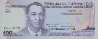 Philippine notgeld 100 Piso, 1987-1993 obverse