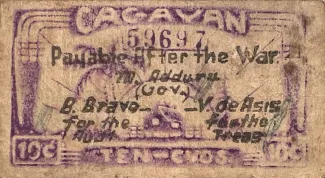 Philippine notgeld 10 Centavos, 1942 obverse