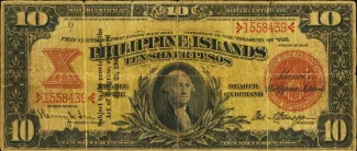 Philippine notgeld 10 Pesos, 1903 obverse