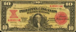Philippine notgeld 10 Pesos, 1912 obverse