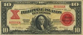 Philippine notgeld 10 Pesos, 1918 obverse