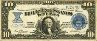 Philippine notgeld 10 Pesos, 1924 obverse