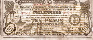 Philippine notgeld 10 Pesos, 1942 obverse