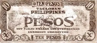 Philippine notgeld 10 Pesos, 1942 reverse