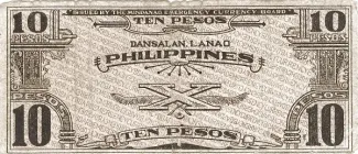 Philippine notgeld 10 Pesos, 1942 reverse
