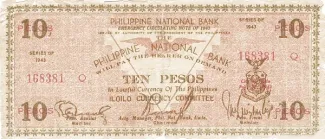 Philippine notgeld 10 Pesos, 1943 obverse