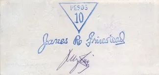 Philippine notgeld 10 Pesos, 1944 reverse