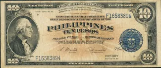 Philippine notgeld 10 Pesos, 1944 obverse