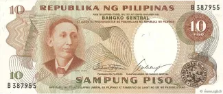 Philippine notgeld 10 Piso, 1969 obverse