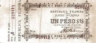 Philippine notgeld 1 Peso, 1899 obverse