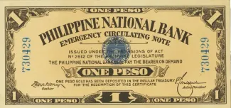 Philippine notgeld 1 Peso, 1917 obverse