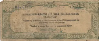 Philippine notgeld 1 Pesos, 1942 reverse