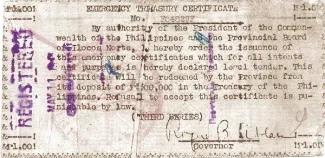 Philippine notgeld 1 Pesos, 1942 reverse