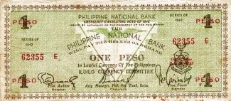 Philippine notgeld 1 Pesos, 1942 obverse