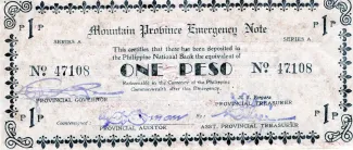 Philippine notgeld 1 Pesos, 1942 obverse