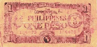 Philippine notgeld 1 Peso, 1943 obverse