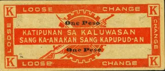 Philippine notgeld 1 Pesos, 1944 reverse