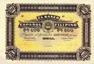 Philippine notgeld 200 Pesos, 1904 obverse