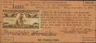 Philippine notgeld 200 Pesos, 1942 obverse
