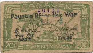 Philippine notgeld 20 Centavos, 1942 obverse